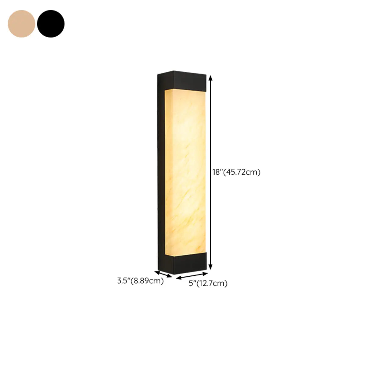 Modish Rectangle Outdoor Wall Light Black Warm Light 