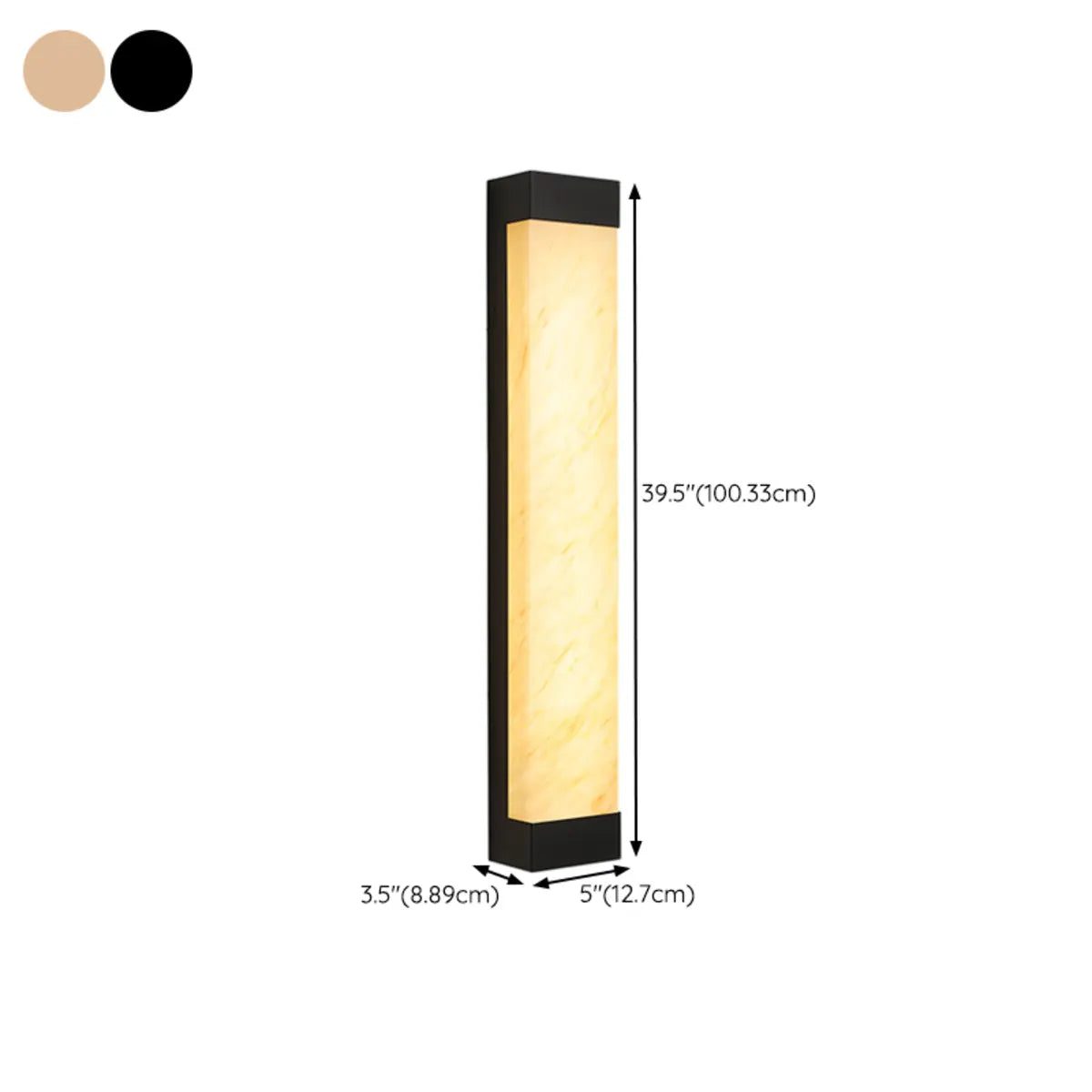 Modish Rectangle Outdoor Wall Light Black Warm Light Image - 20