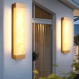 Modish Rectangle Outdoor Wall Light Black Warm Light Image - 4