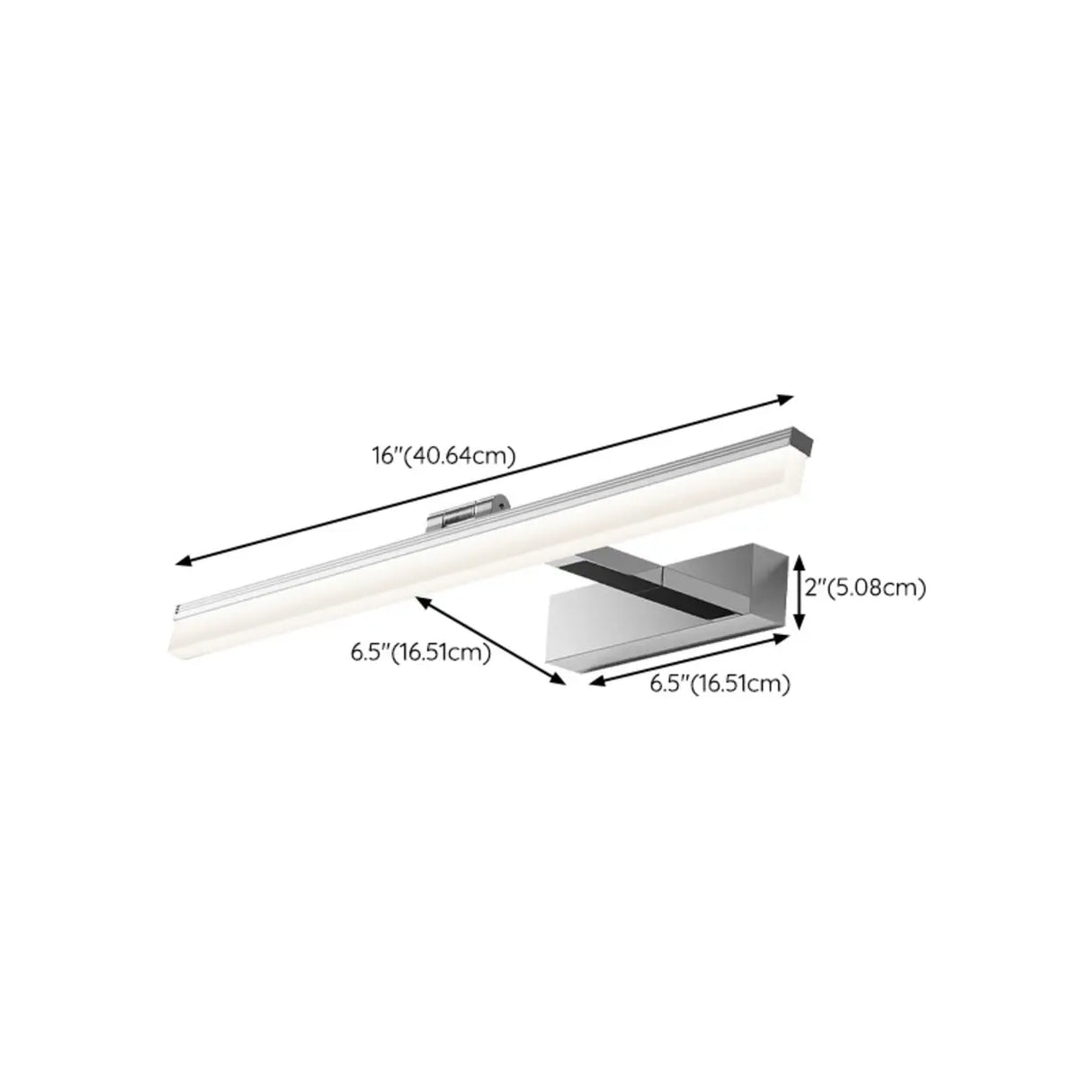 Modish Rectangular LED Bathroom Mirror Vanity Light 