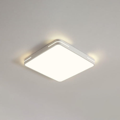 Modish Rectangular White LED Flush Mount Ceiling Light Image - 2