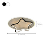 Modish Round Star-Shaped Flush Mount Ceiling Light #size