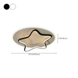 Modish Round Star-Shaped Flush Mount Ceiling Light Image - 15