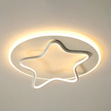 Modish Round Star-Shaped Flush Mount Ceiling Light Image - 8