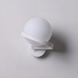 Modish Sphere Metal Small Ambient Wall Light Black Image - 10