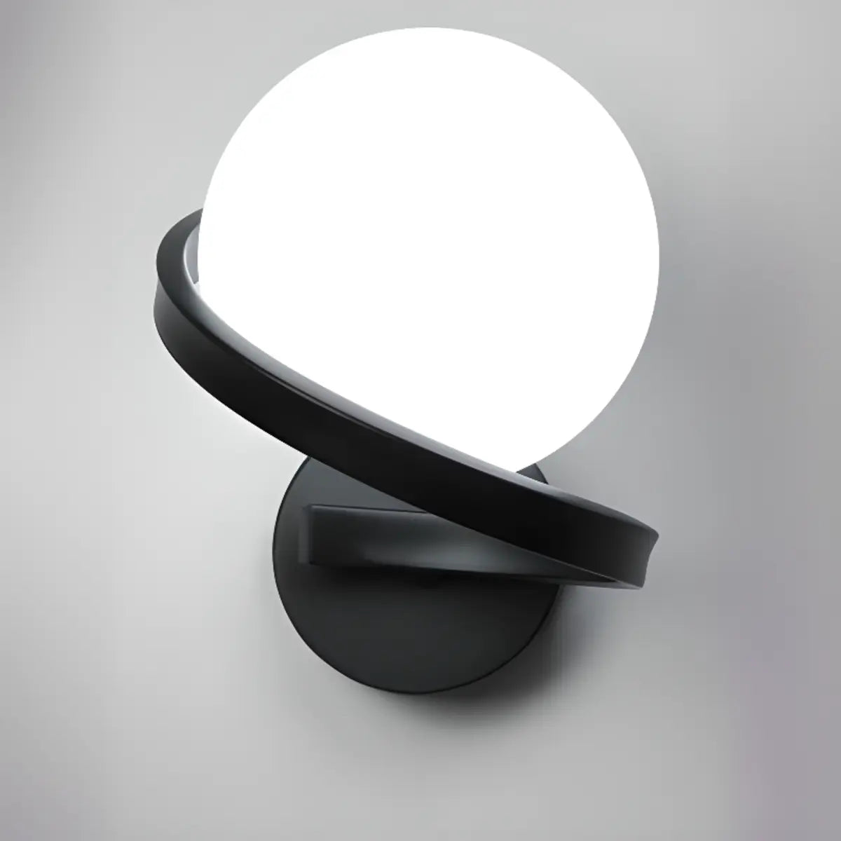 Modish Sphere Metal Small Ambient Wall Light Black Image - 11