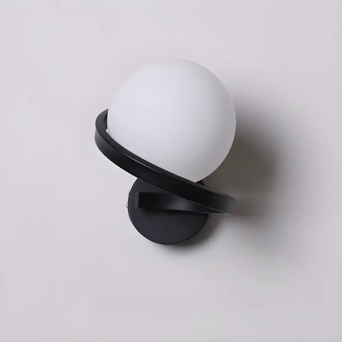 Modish Sphere Metal Small Ambient Wall Light Black Image - 9