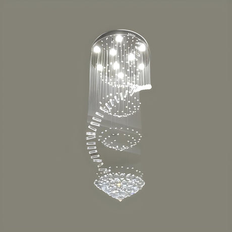 Modish Spiral Stainless Steel Flush Mount Ceiling Light Image - 2