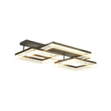 Modish Square Black Dimmable Flush Mount Ceiling Light Image - 10