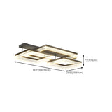 Modish Square Black Dimmable Flush Mount Ceiling Light Image - 21