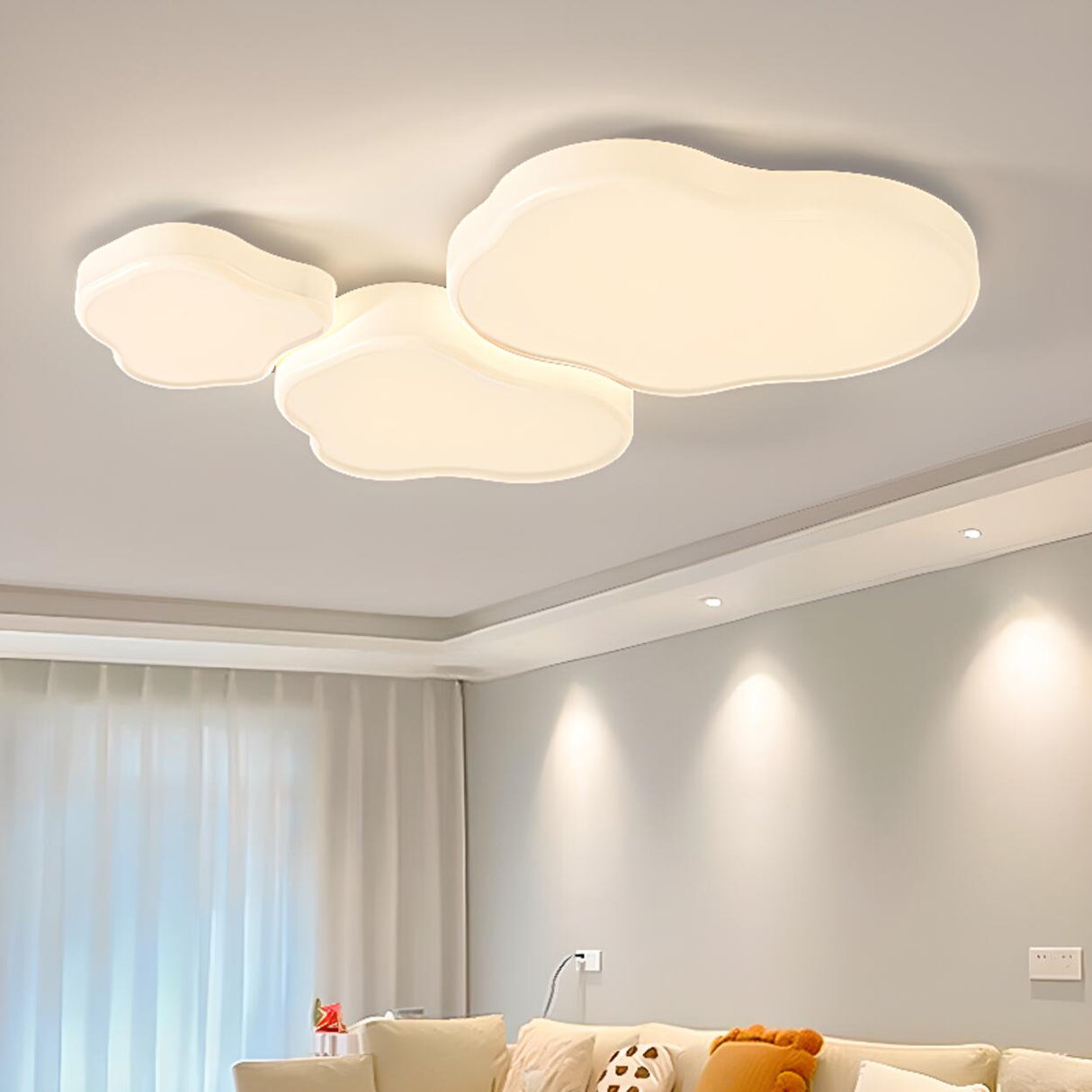 Modish Style LED Flush Mount Light Cloud-Shaped Image - 2