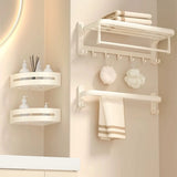 Modish Towel Rack Storage Metal Bathroom Hardware Set Image - 8