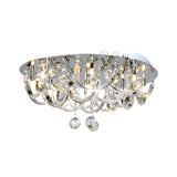 Modish Twisted Clear Crystal Flush Mount Ceiling Light Image - 3