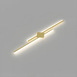 Modish Two Black Linear LED Flush Mount Ceiling Light Image - 10