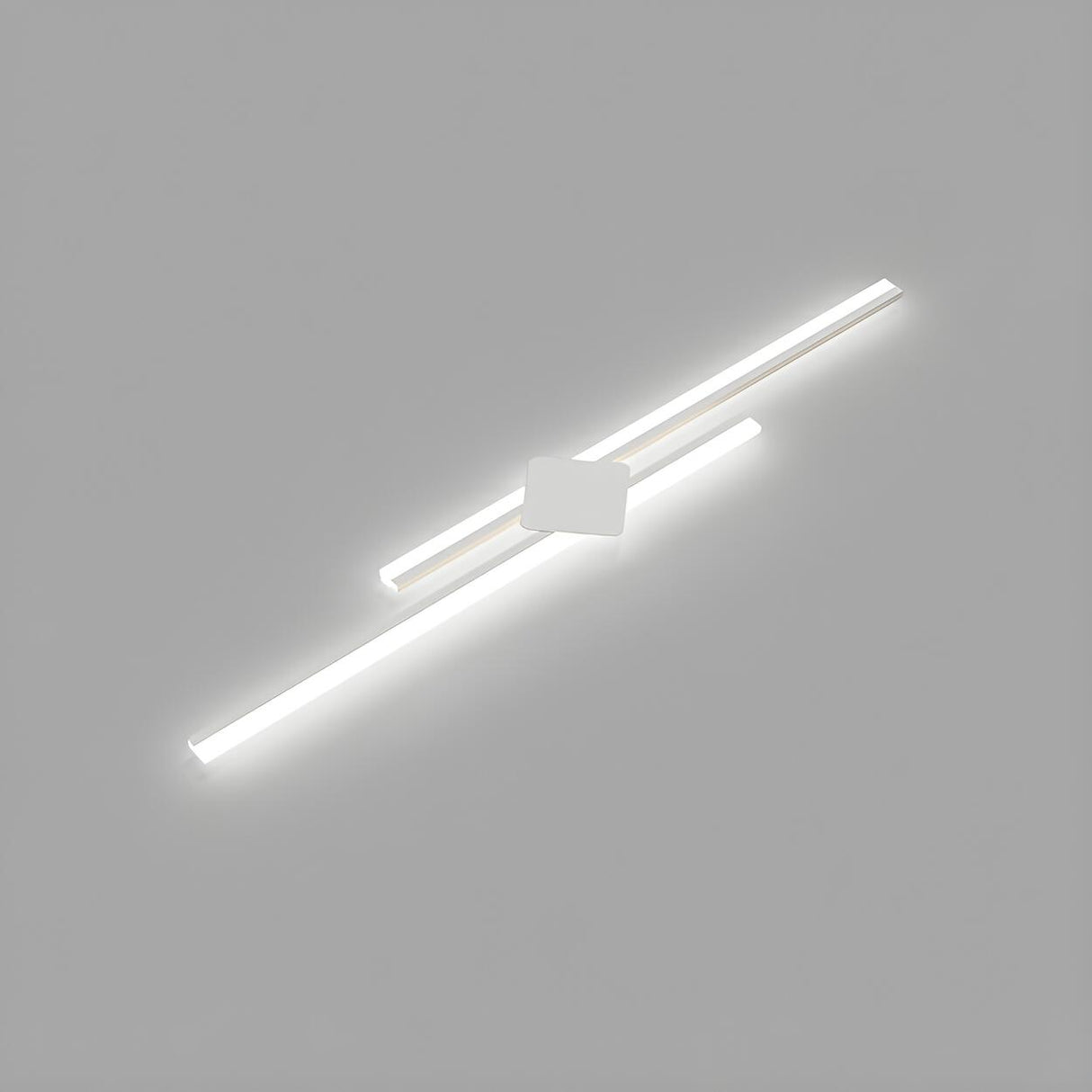 Modish Two Black Linear LED Flush Mount Ceiling Light Image - 12