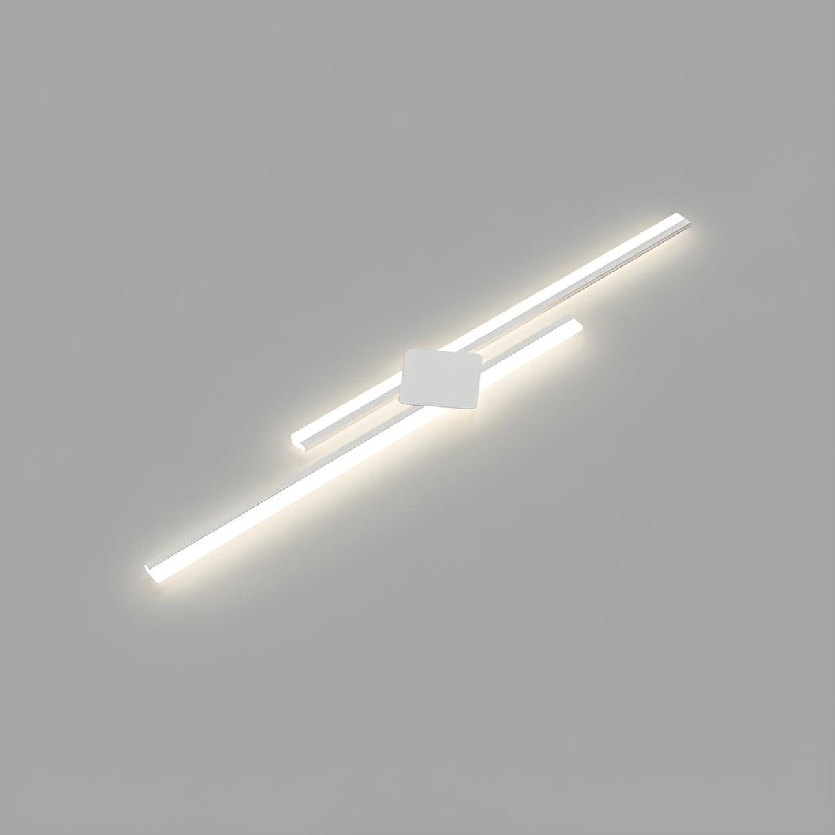 Modish Two Black Linear LED Flush Mount Ceiling Light Image - 13