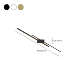 Modish Two Black Linear LED Flush Mount Ceiling Light #size