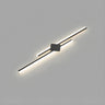 Modish Two Black Linear LED Flush Mount Ceiling Light Image - 8