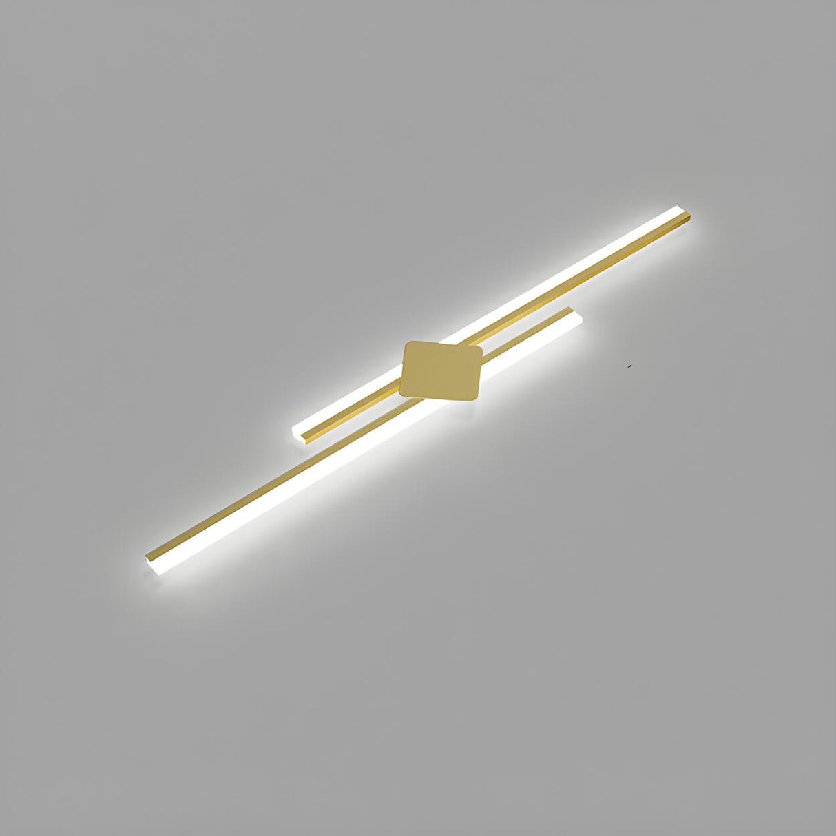 Modish Two Black Linear LED Flush Mount Ceiling Light Image - 9