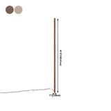 Modish Walnut Rectangular Standing Wooden Floor Lamp #size