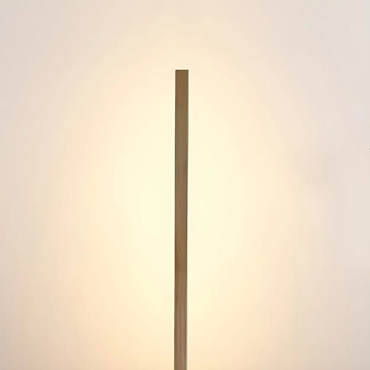 Modish Walnut Rectangular Standing Wooden Floor Lamp Image - 7