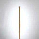 Modish Walnut Rectangular Standing Wooden Floor Lamp Image - 8