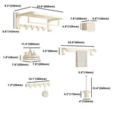 Modish White Bathroom Hardware Set with Storage Racks #size