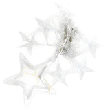 Modish White Christmas Star Curtain String Lights Image - 5