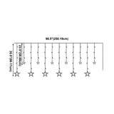 Modish White Christmas Star Curtain String Lights Image - 6