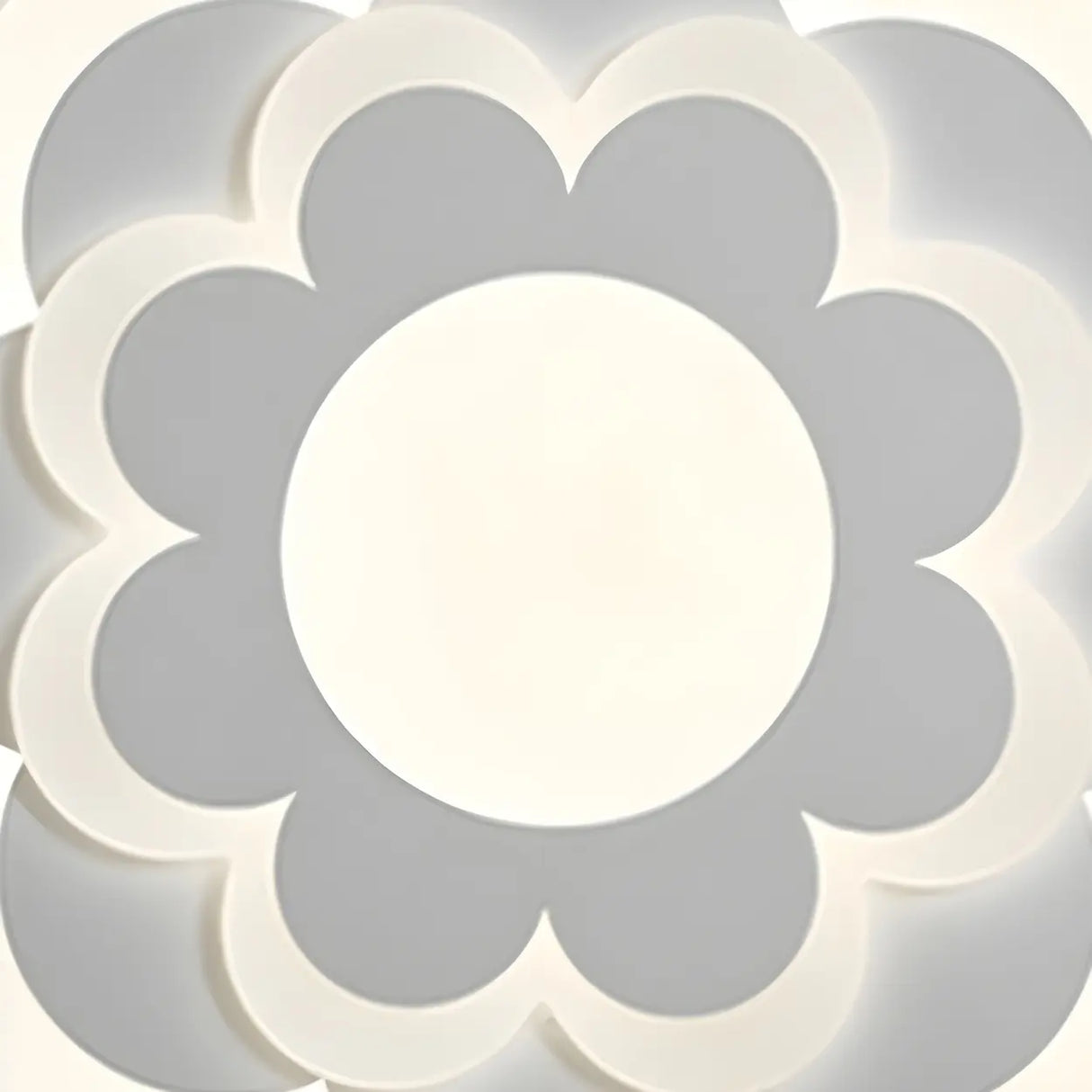 Modish White Floral Dimmable Flush Mount Ceiling Light Image - 12