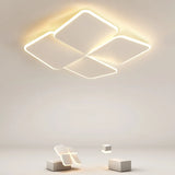 Modish White Four Sector LED Flush Mount Ceiling Light Image - 4