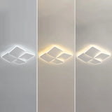 Modish White Four Sector LED Flush Mount Ceiling Light Image - 6