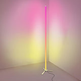 Modish White Linear LED Gradient Metal Floor Lamp Image - 1