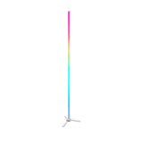 Modish White Linear LED Gradient Metal Floor Lamp Image - 5