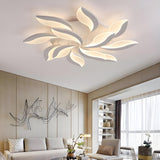 Modish White Petal-Shaped LED Flush Mount Light 3-Light Image - 15