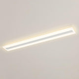 Modish White Rectangular LED Flush Mount Ceiling Light Image - 10