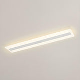 Modish White Rectangular LED Flush Mount Ceiling Light Image - 15