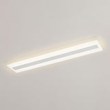 Modish White Rectangular LED Flush Mount Ceiling Light Image - 16