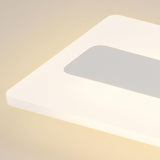 Modish White Rectangular LED Flush Mount Ceiling Light Image - 17