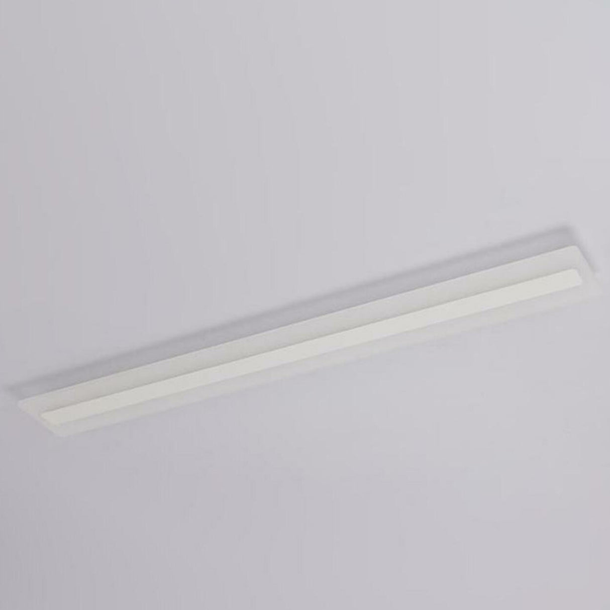 Modish White Rectangular LED Flush Mount Ceiling Light Image - 19