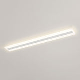 Modish White Rectangular LED Flush Mount Ceiling Light Image - 8