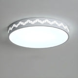 Modish White Round Dimmable Flush Mount Ceiling Light Image - 7