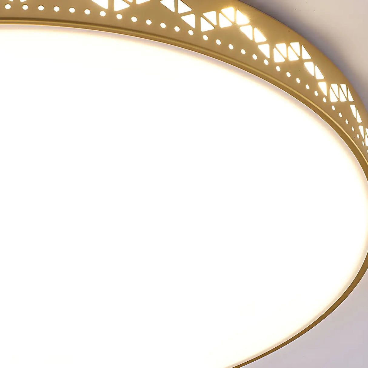 Modish White Round Dimmable Flush Mount Ceiling Light Image - 8