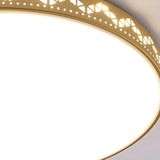 Modish White Round Dimmable Flush Mount Ceiling Light Image - 8