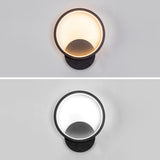 Modish White Round Metal Bedside Wall Sconce Light Image - 12