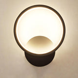 Modish White Round Metal Bedside Wall Sconce Light Image - 9