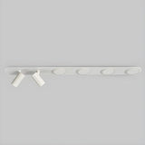 Modish White Track LED Flush Mount Ceiling Lamp 5-Light Image - 10