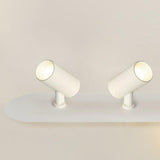 Modish White Track LED Flush Mount Ceiling Lamp 5-Light Image - 17