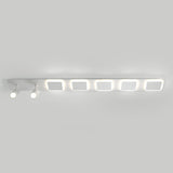 Modish White Track LED Flush Mount Ceiling Lamp 5-Light Image - 18