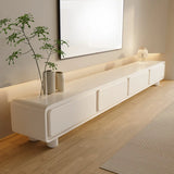 Modish White Wooden Rectangular Drawers TV Stand Image - 1